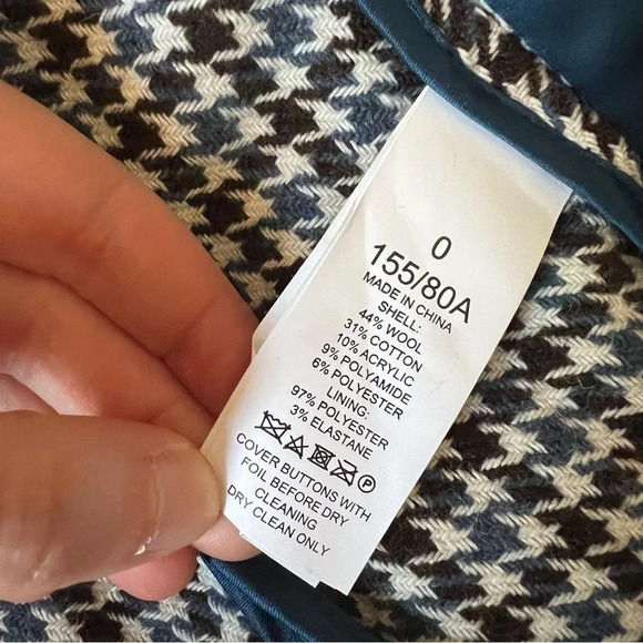 NWT Kate Spade Pop Houndstooth Blazer Jacket Size 0 - Picture 2 of 7